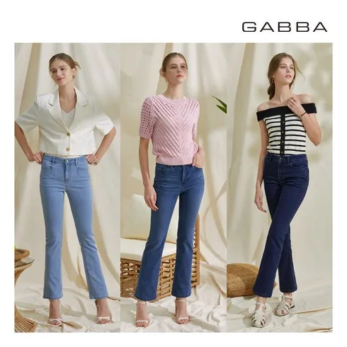 GABBA 24SS 썸머 라이트쿨 세미플레어핏 여성 데님 3종 할인 받는법