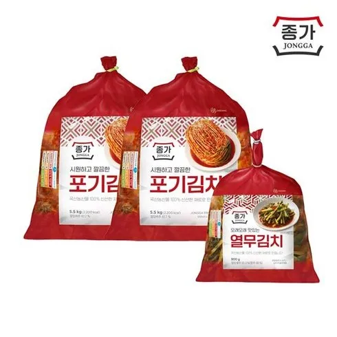 종가 종가집 중부식 포기김치 11kg  열무김치 900g 후기정보 상품 10가지